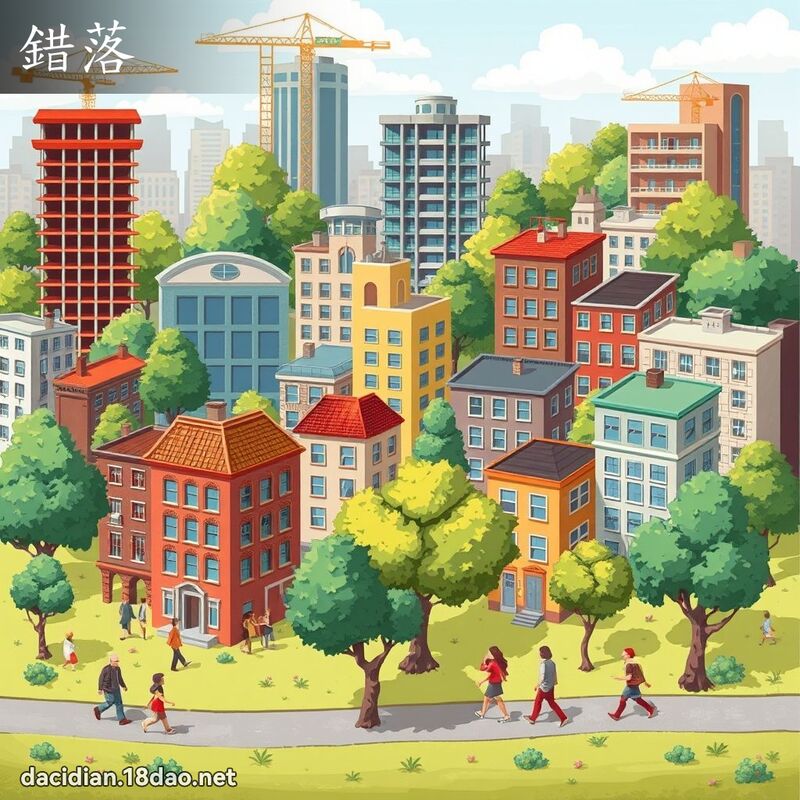 錯落 - 國語大辭典配圖
