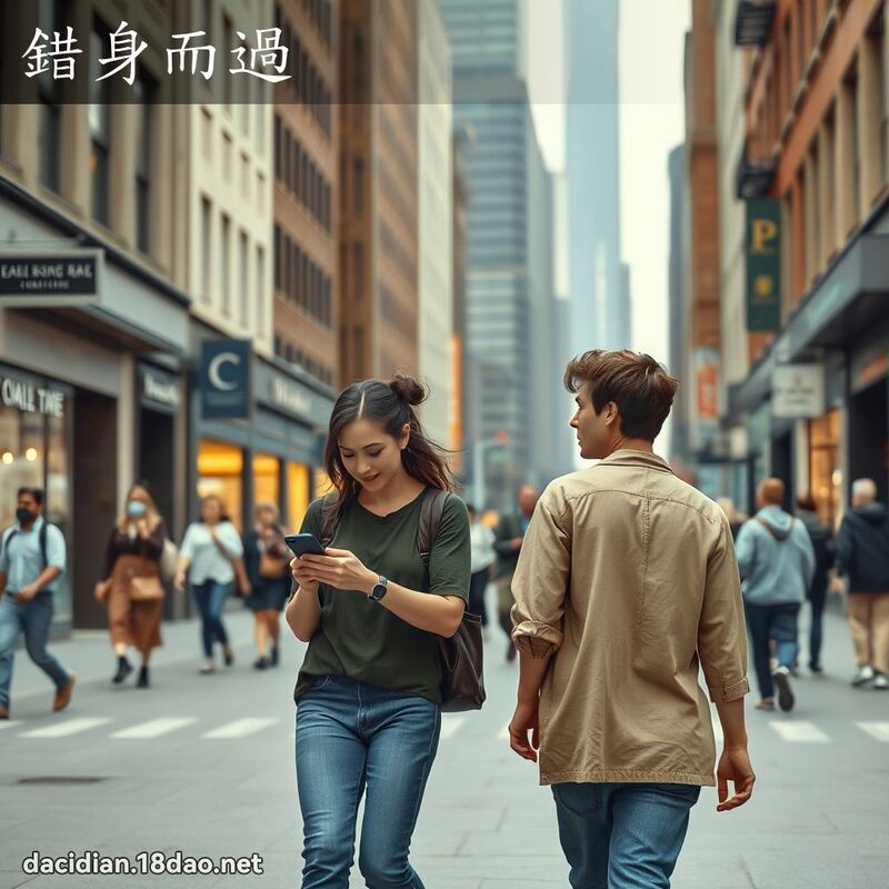 错身而过 - 国语大辞典配图