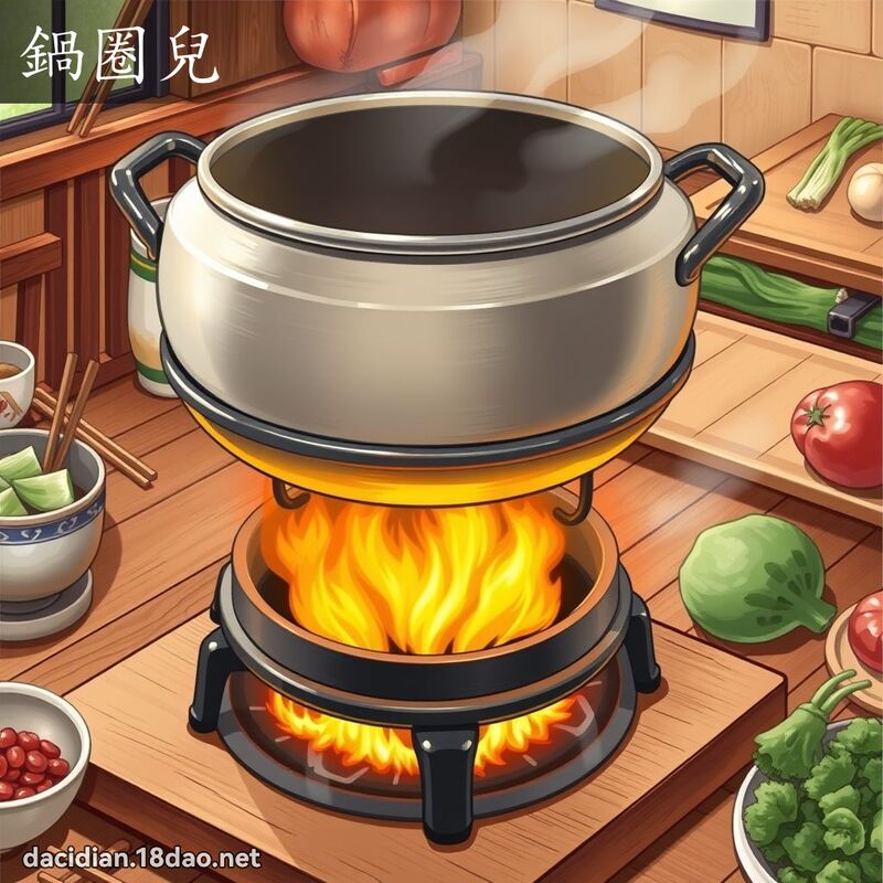 鍋圈兒 - 國語大辭典配圖