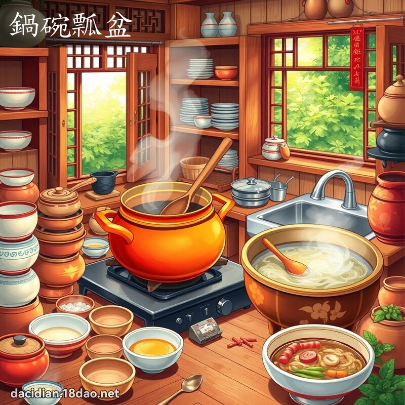 锅碗瓢盆 - 国语大辞典配图