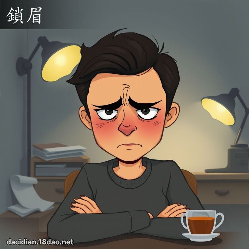 鎖眉 - 國語大辭典配圖