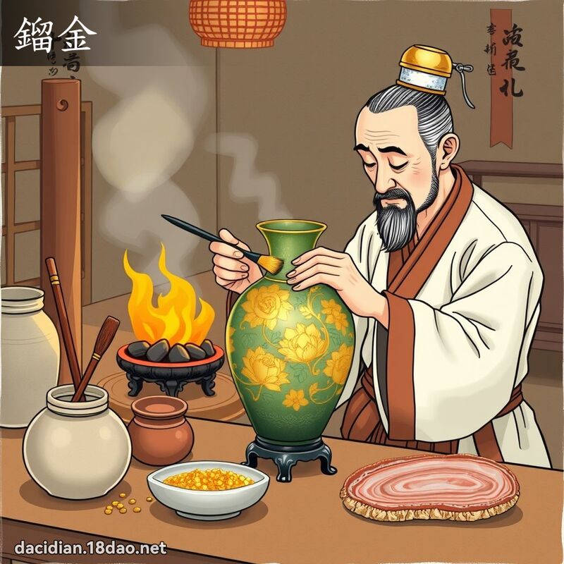 鎦金 - 國語大辭典配圖
