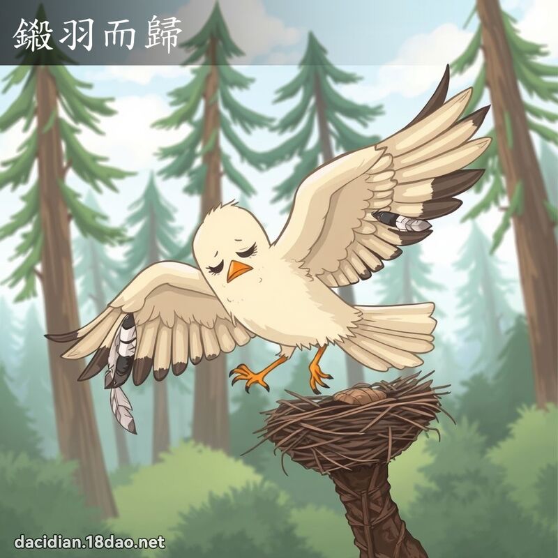鎩羽而歸 - 國語大辭典配圖