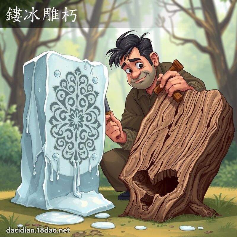 鏤冰雕朽 - 国语大辞典配图