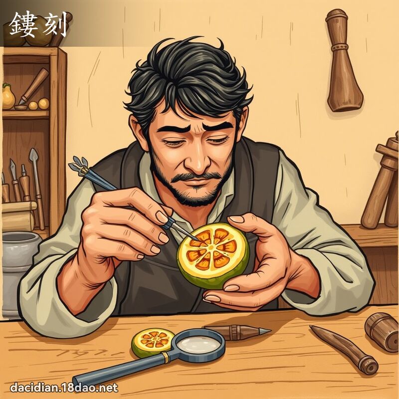 鏤刻 - 国语大辞典配图