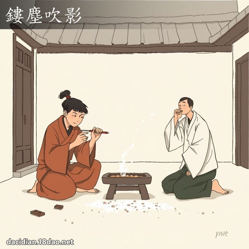 鏤塵吹影 - 國語大辭典配圖
