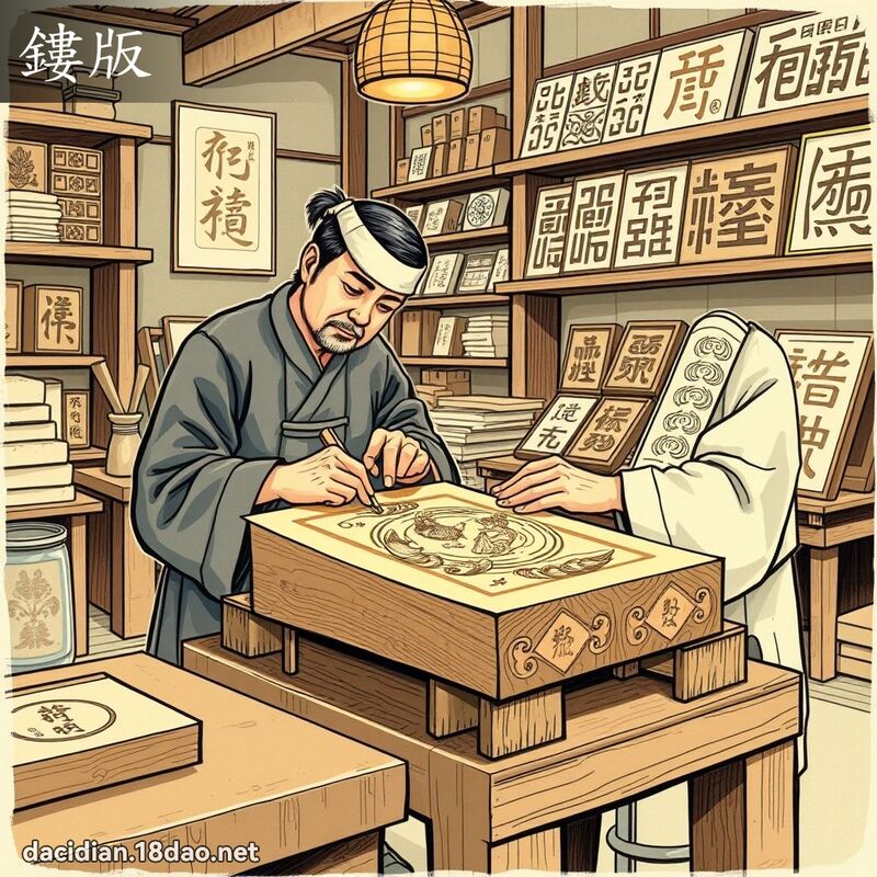 鏤版 - 國語大辭典配圖