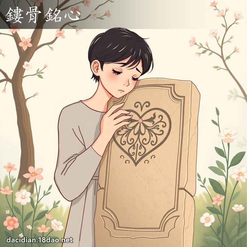 鏤骨铭心 - 国语大辞典配图