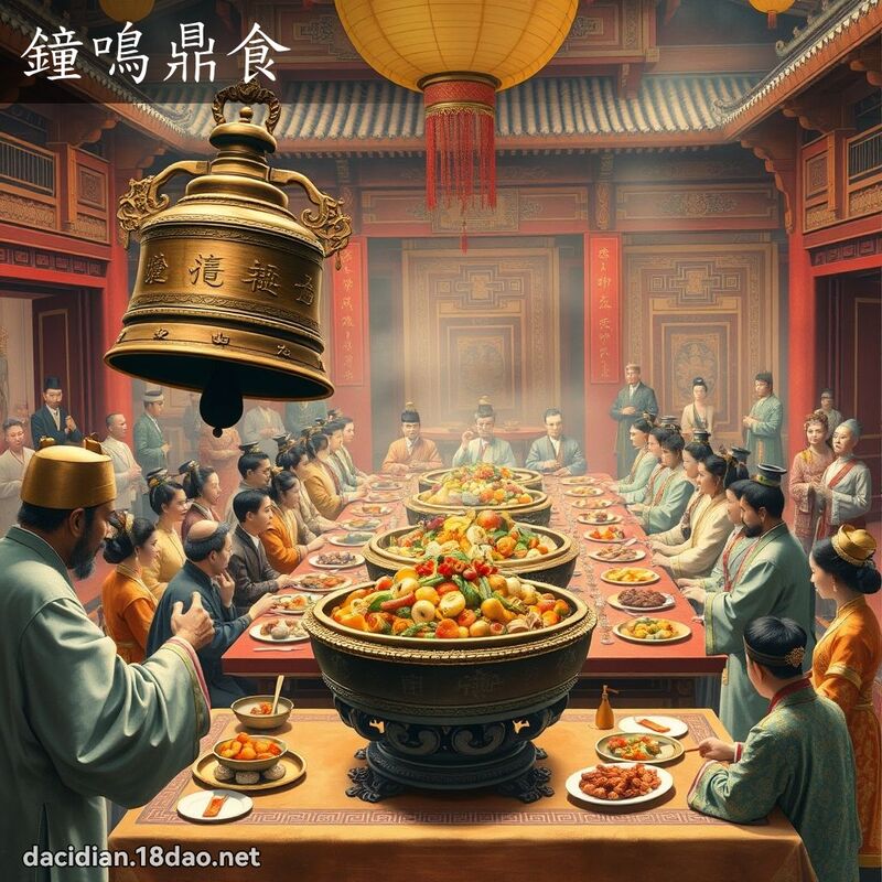鐘鳴鼎食 - 國語大辭典配圖