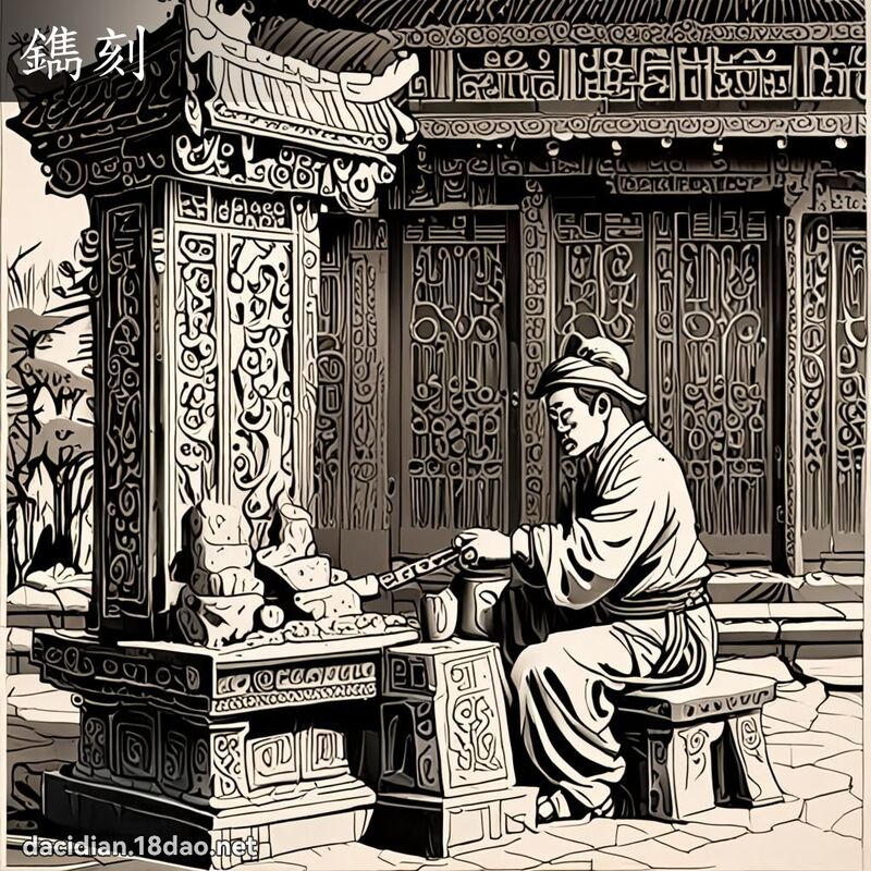 鐫刻 - 国语大辞典配图