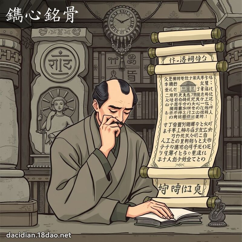 鐫心銘骨 - 國語大辭典配圖
