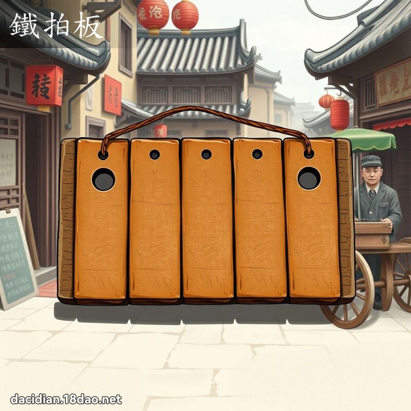 鐵拍板 - 國語大辭典配圖