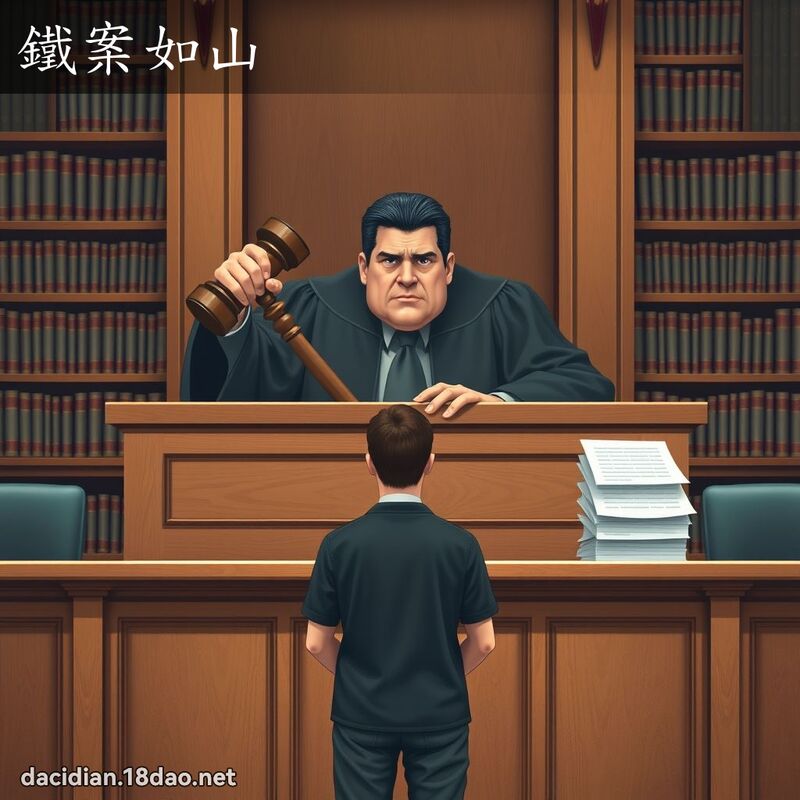 鐵案如山 - 國語大辭典配圖
