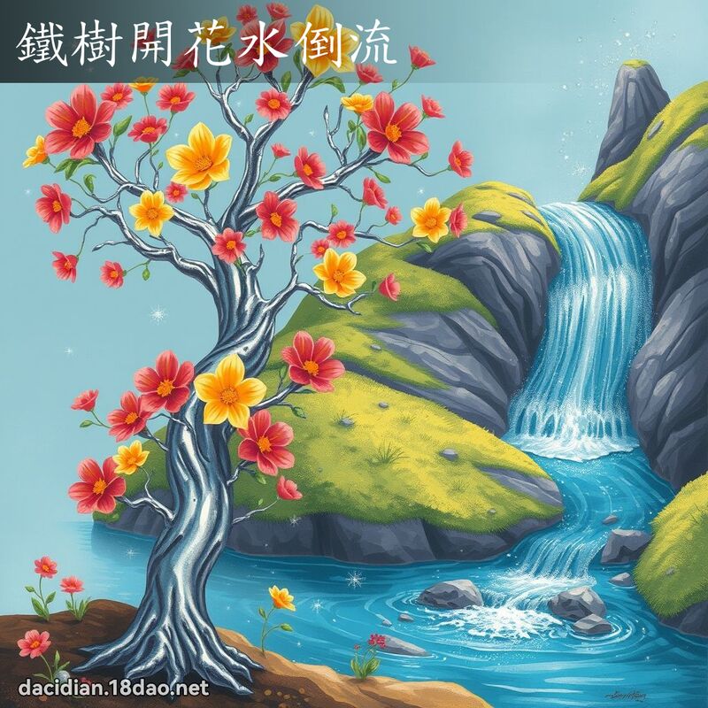 铁树开花水倒流 - 国语大辞典配图