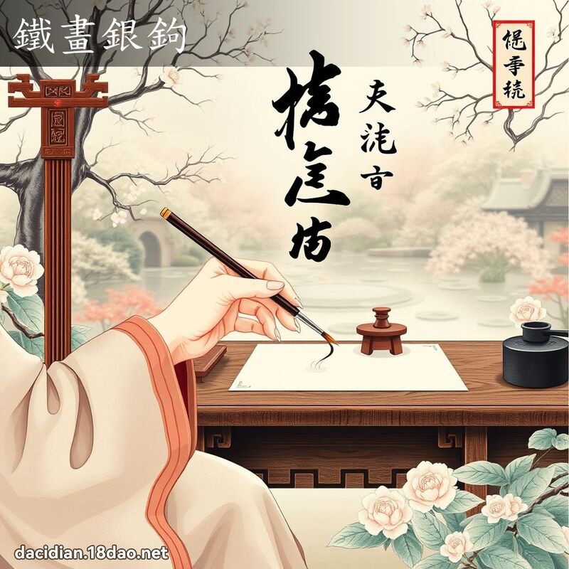 铁画银鉤 - 国语大辞典配图