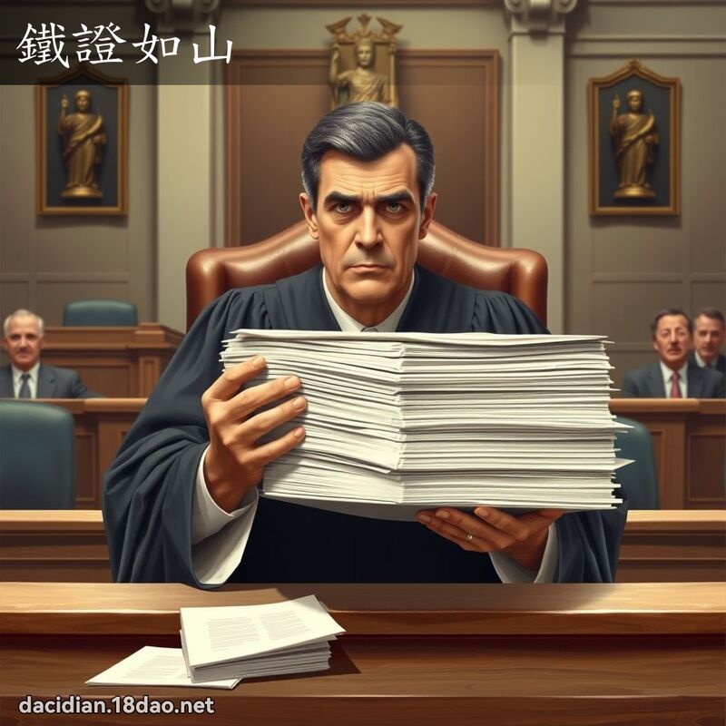 鐵證如山 - 國語大辭典配圖