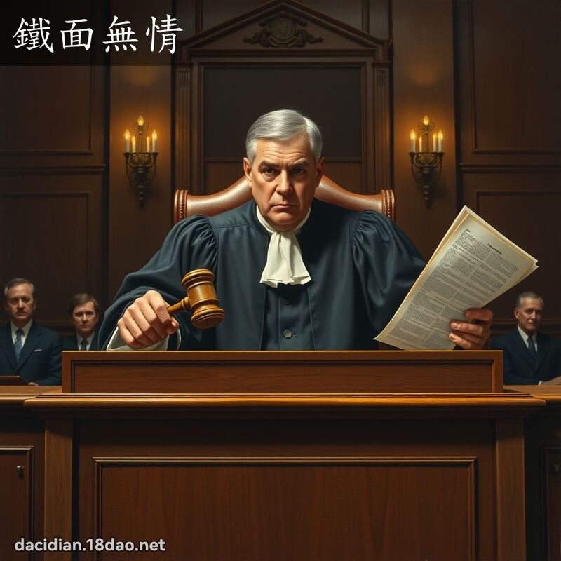 鐵面無情 - 國語大辭典配圖