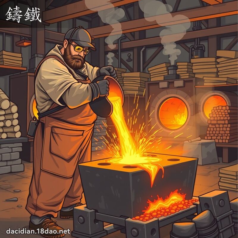 鑄鐵 - 國語大辭典配圖