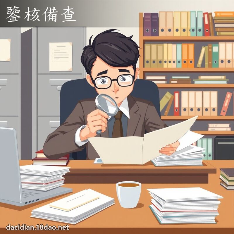 鉴核备查 - 国语大辞典配图