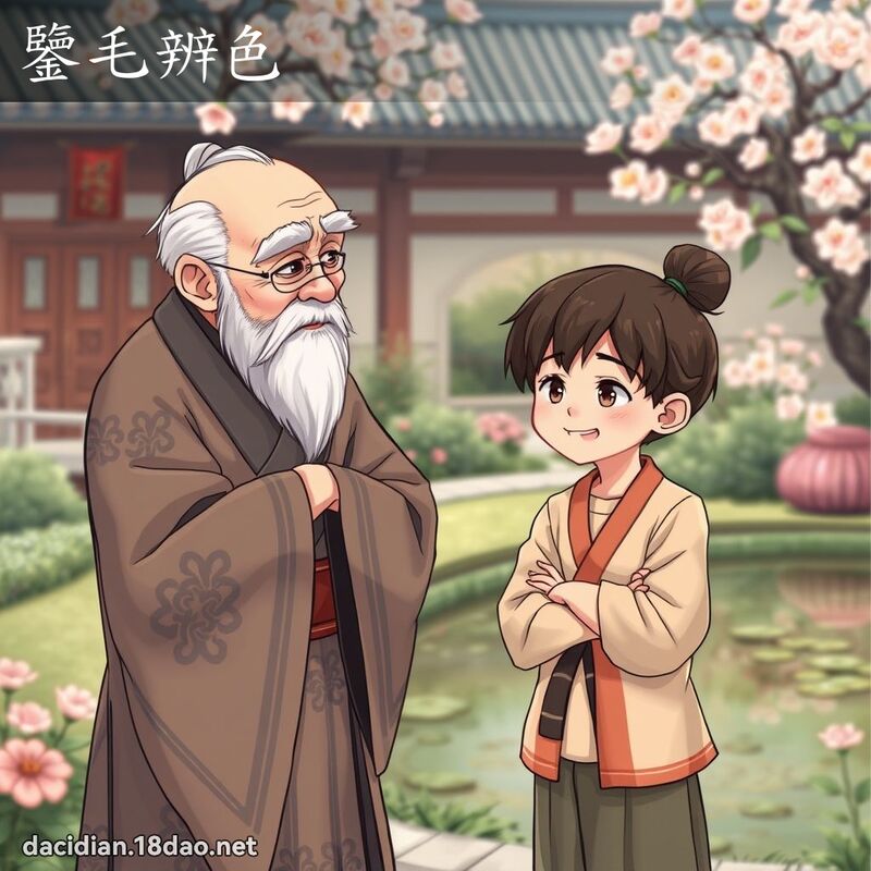 鉴毛辨色 - 国语大辞典配图