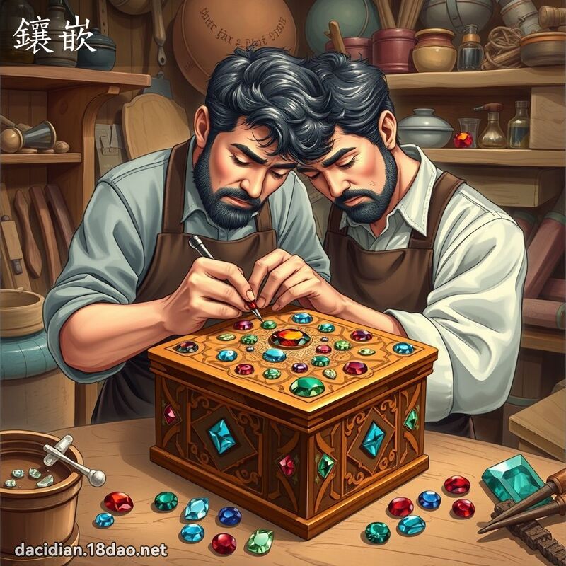 鑲嵌 - 國語大辭典配圖
