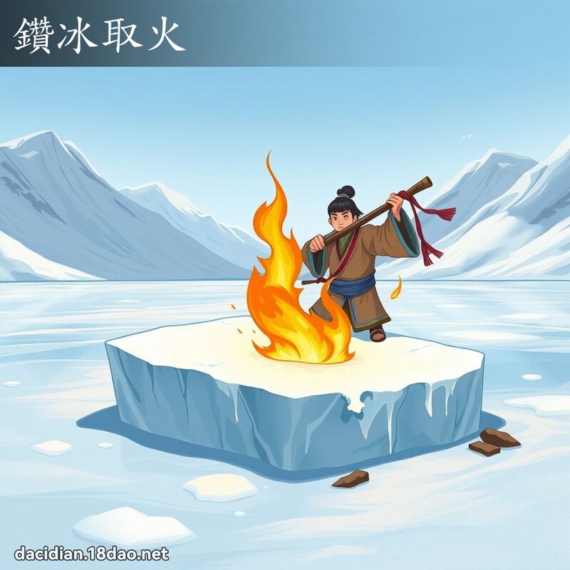 鑽冰取火 - 國語大辭典配圖
