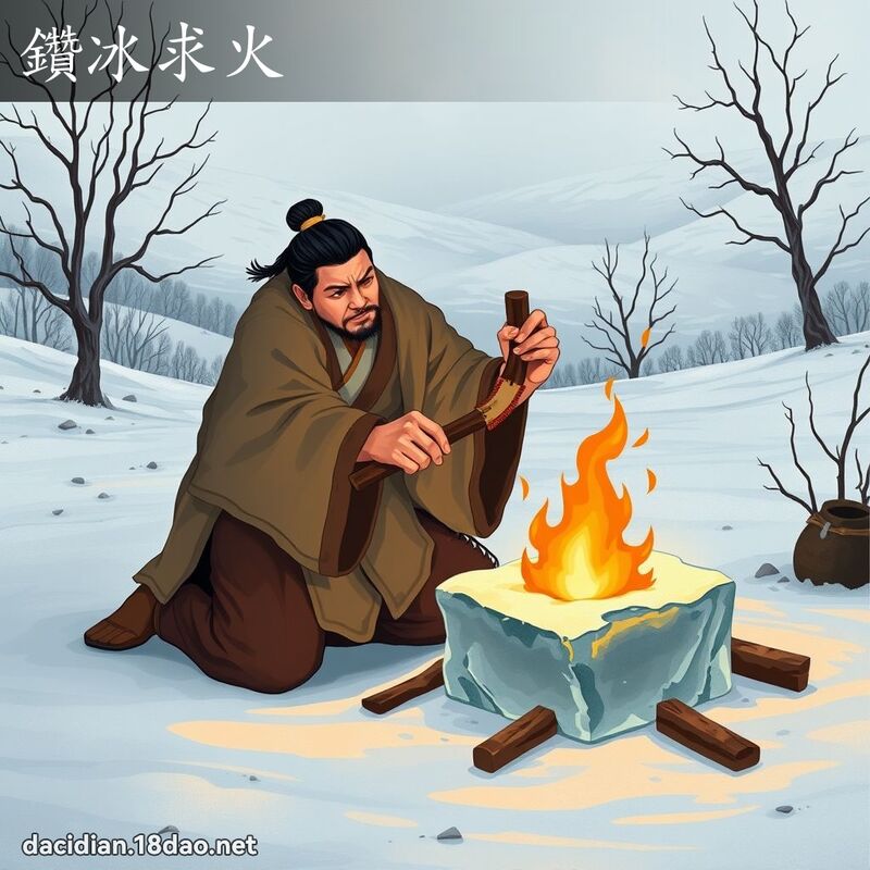 鑽冰求火 - 國語大辭典配圖