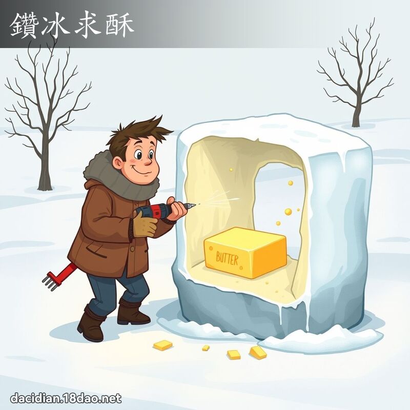 鑽冰求酥 - 國語大辭典配圖