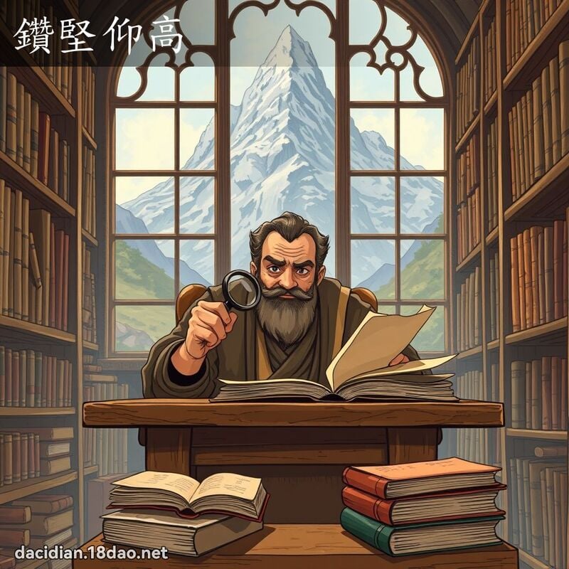 钻坚仰高 - 国语大辞典配图