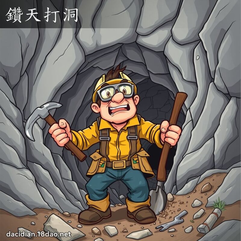 鑽天打洞 - 國語大辭典配圖