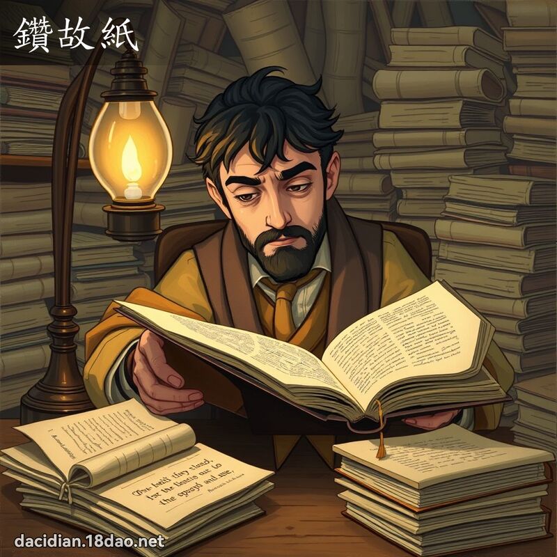 鑽故紙 - 國語大辭典配圖