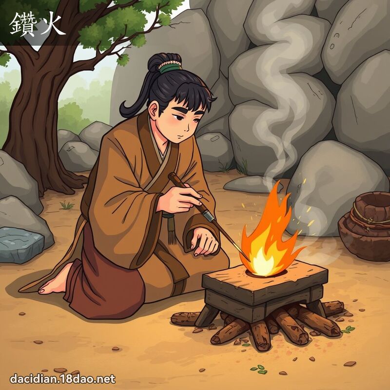 钻火 - 国语大辞典配图