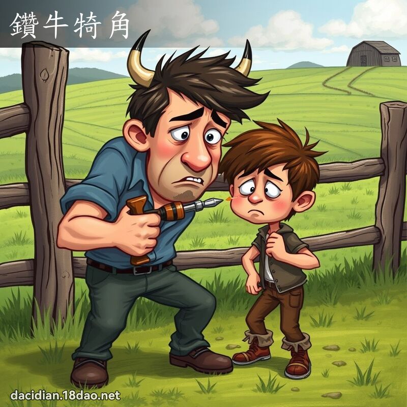 钻牛犄角 - 国语大辞典配图