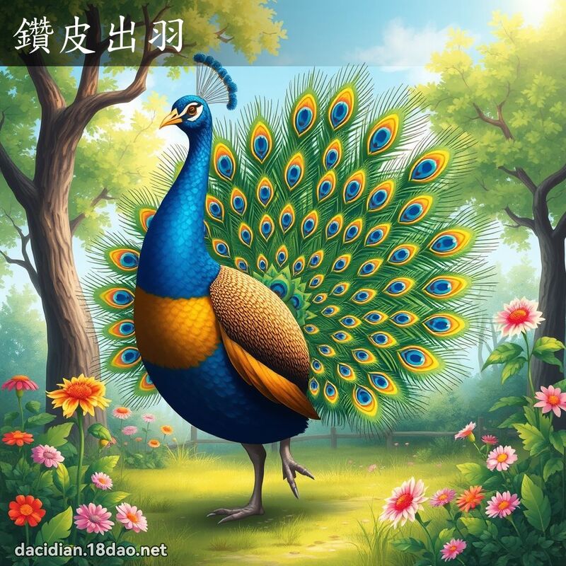 钻皮出羽 - 国语大辞典配图