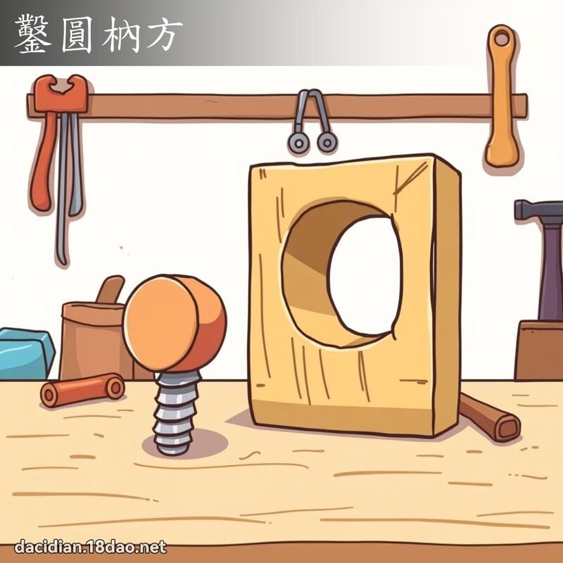 凿圆枘方 - 国语大辞典配图