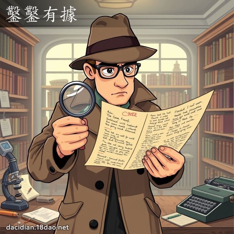 鑿鑿有據 - 國語大辭典配圖