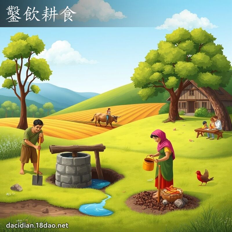 鑿飲耕食 - 國語大辭典配圖