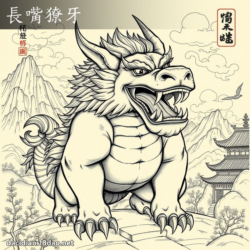 长嘴獠牙 - 国语大辞典配图