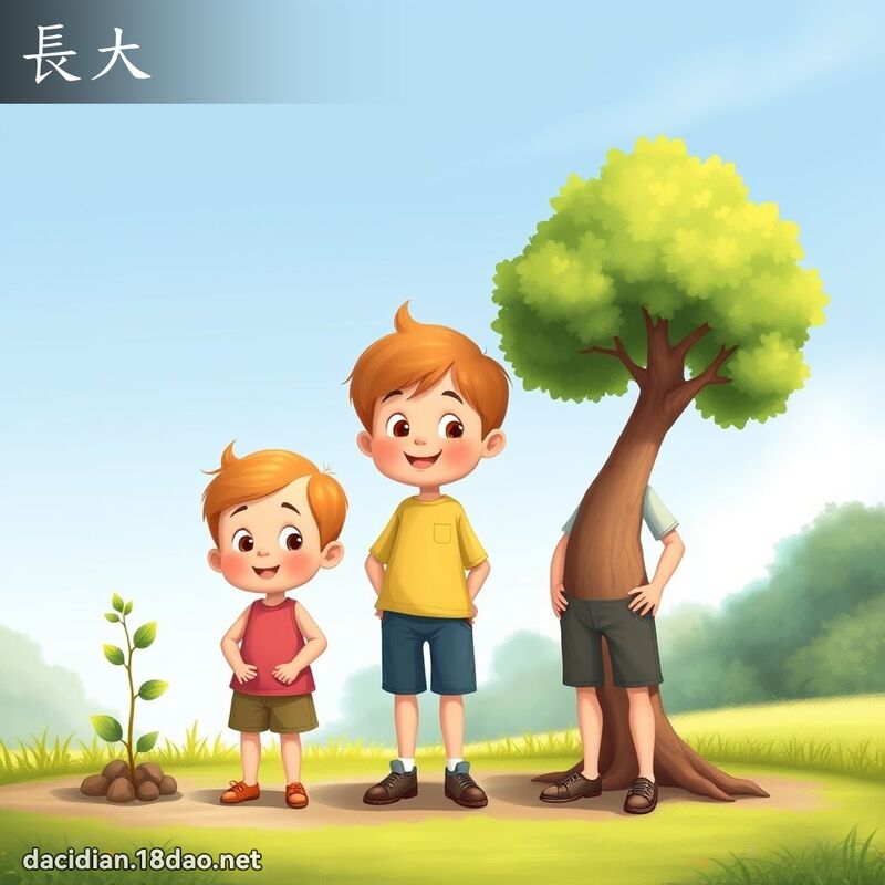 詞語: 長大 (多意詞)