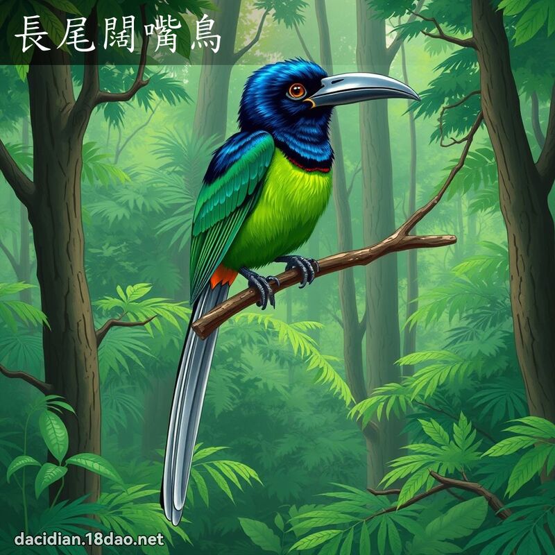 長尾闊嘴鳥 - 國語大辭典配圖