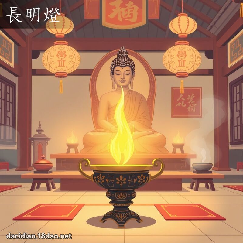 長明燈 - 國語大辭典配圖