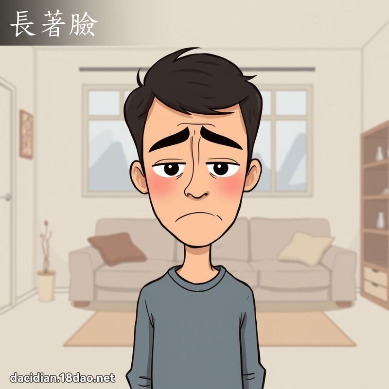 長著臉 - 國語大辭典配圖