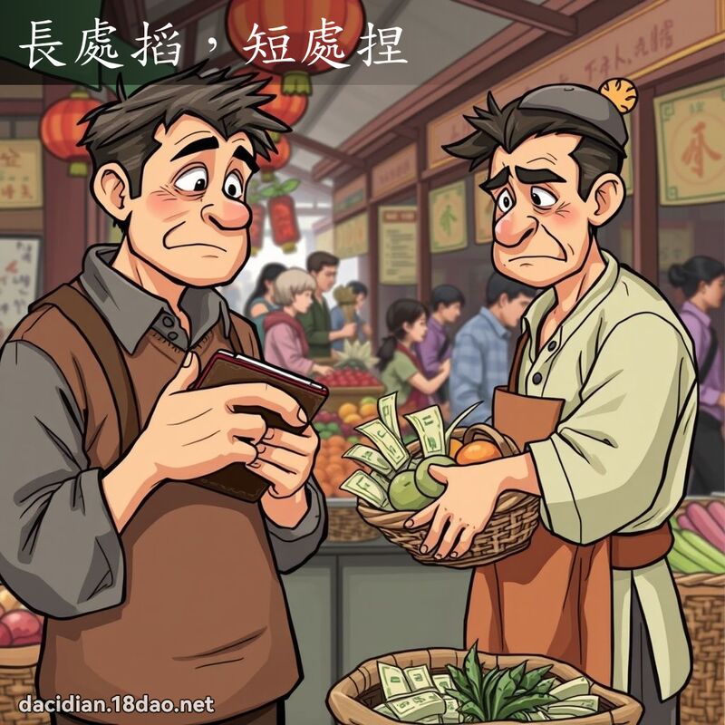长处搯，短处捏 - 国语大辞典配图