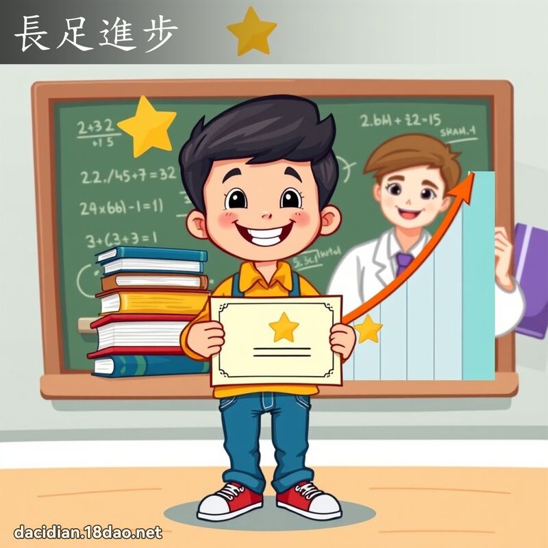 長足進步 - 國語大辭典配圖