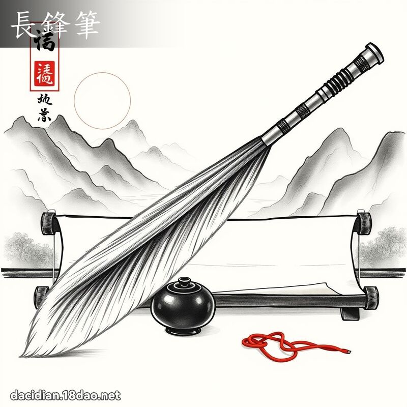 长锋笔 - 国语大辞典配图