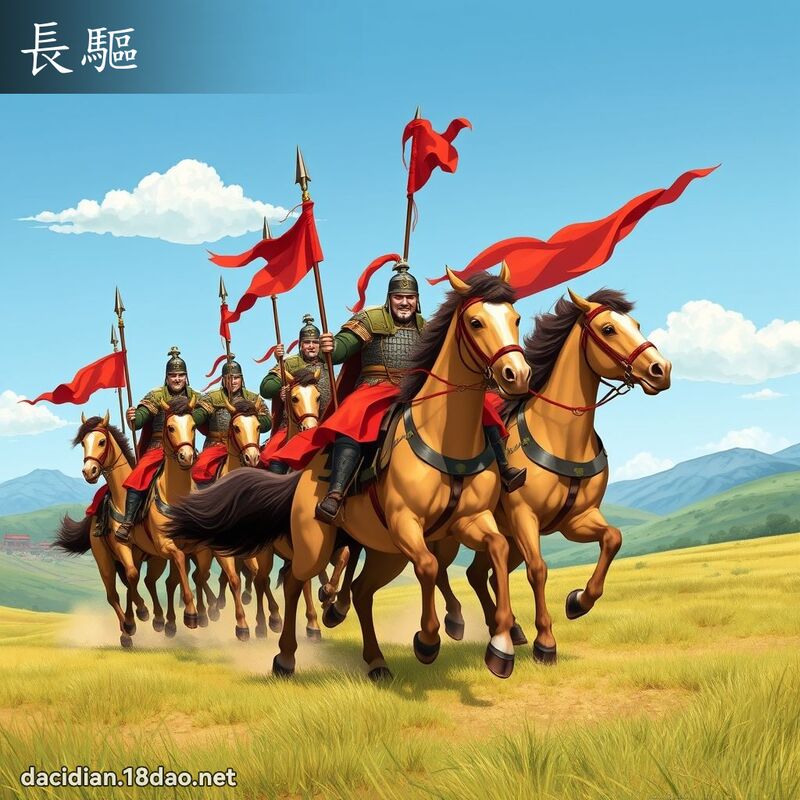 長驅 - 國語大辭典配圖