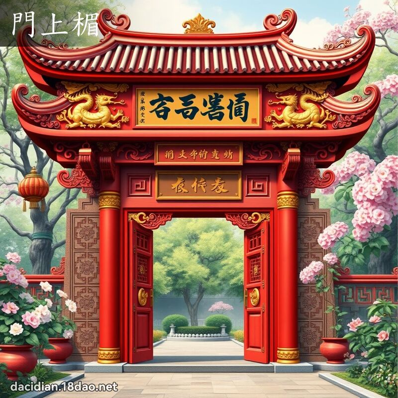 门上楣 - 国语大辞典配图
