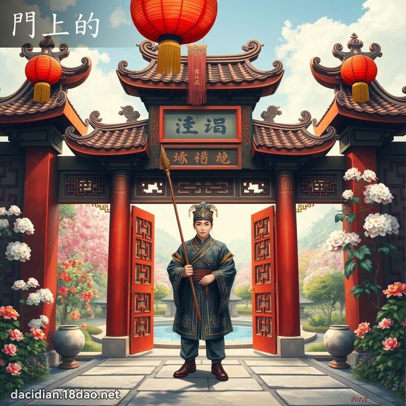 門上的 - 國語大辭典配圖