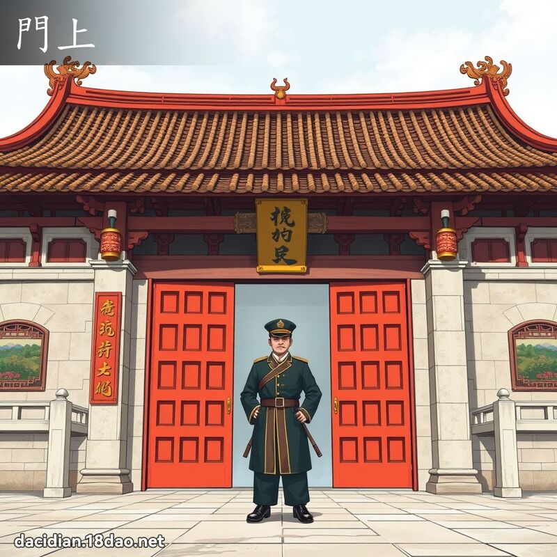 門上 - 國語大辭典配圖