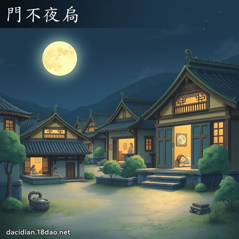 門不夜扃 - 國語大辭典配圖